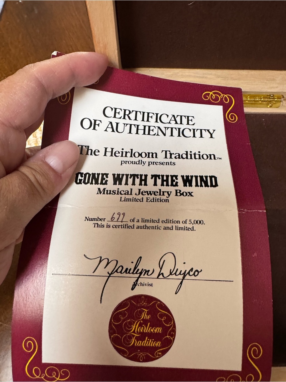 Vintage Gone With the Wind Musical Jewelry Box-Limited Edition Music Works - Picture 4 of 9